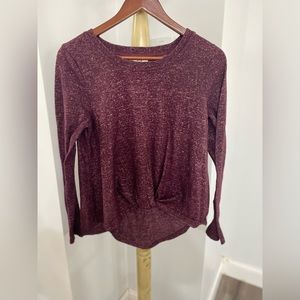 Plum long sleeve tee